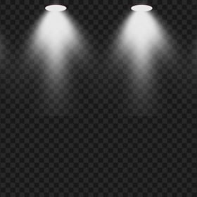 HD Two White Spotlights Transparent PNG