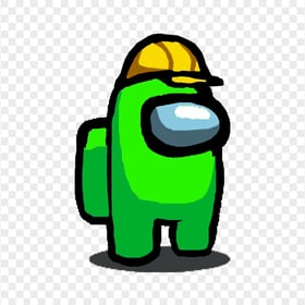 HD Lime Among Us Crewmate Character Hard Hat PNG