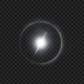 HD White Luminous Circle Effect PNG