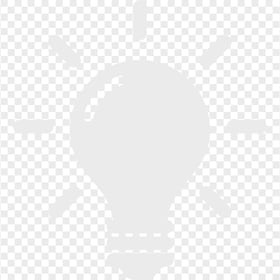Transparent HD Gray Light Bulb Idea Icon Symbol