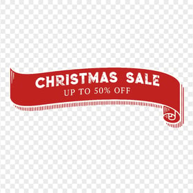 HD Christmas Sale Up To 50% OFF Label Ribbon PNG