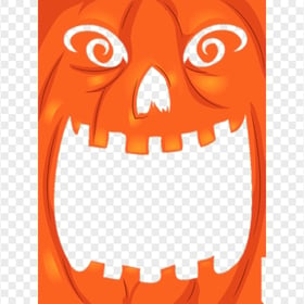 Pumpkin Mouth Background Frame Halloween