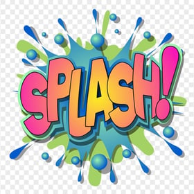 Splash Expression Comic Drawing Cartoon Word