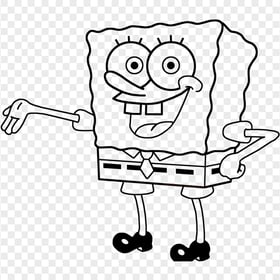 HD Spongebob Outline Welcome Character Transparent PNG