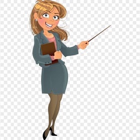 HD Cartoon Female Teacher Character PNG