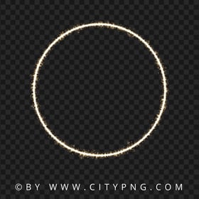 HD Sparkle Circle Frame Fireworks Effect PNG
