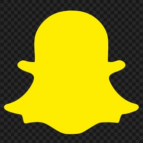 HD Yellow Snapchat Ghost Logo Icon Symbol PNG