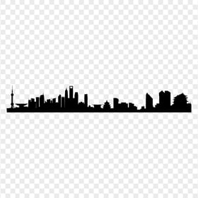 Beijing Skyline City Cityscape Black Silhouette