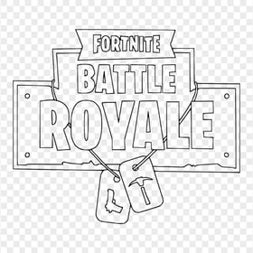 HD Outline Fortnite Battle Royale Logo PNG