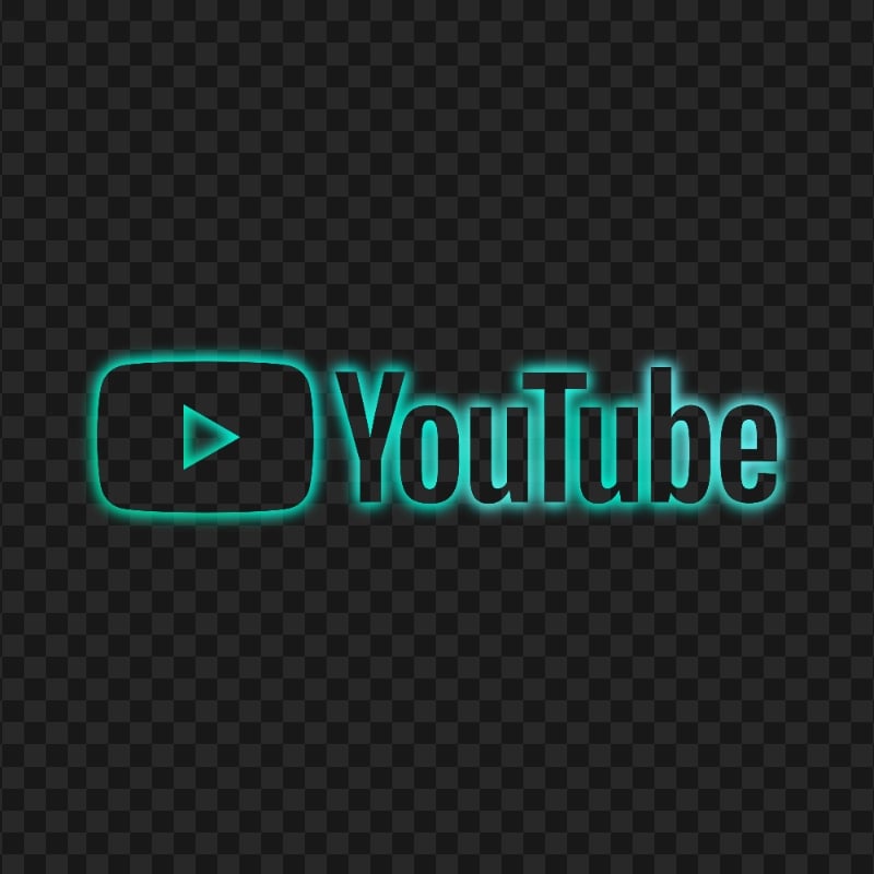 Hd Light Blue Neon Aesthetic Youtube Yt Logo Png | Citypng