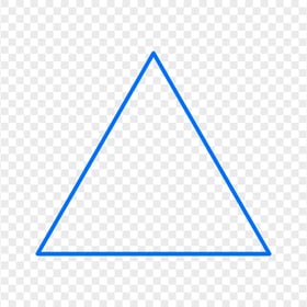 HD Outline Triangle Blue Border PNG