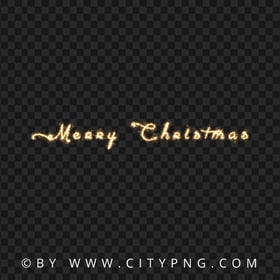 Merry Christmas Sparkle Text Fireworks Effect HD PNG