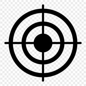 Transparent HD Bullseye Shooting Target Black Icon