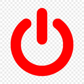 Transparent HD Power On Off Red Button Icon