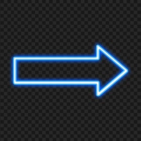 HD Neon Arrow Blue Right Icon PNG