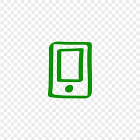 HD Green Hand Draw Mobile Icon Transparent PNG