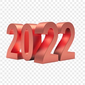 3D Red 2022 Logo Text HD PNG