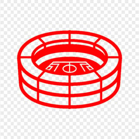 Sports Football Stadium Red Icon Transparent PNG