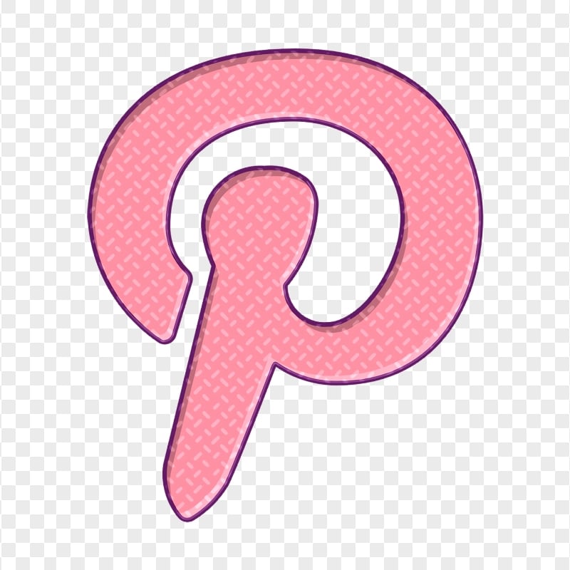 Cute Pink P Letter Pinterest Symbol Logo Icon