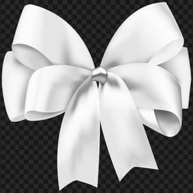 White Bow Ribbon Tie Transparent Background