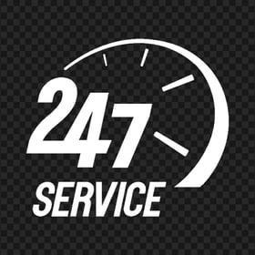 Customer Service Support 24/7 White Icon PNG