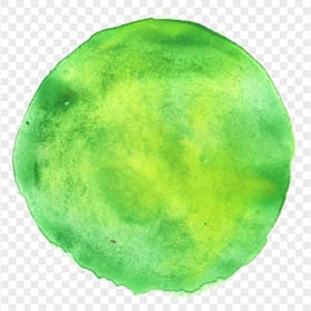 HD Watercolor Green Circle Transparent PNG