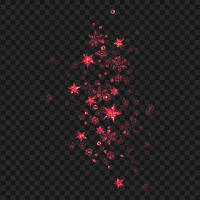 Shine Falling Red Stars Effect FREE PNG