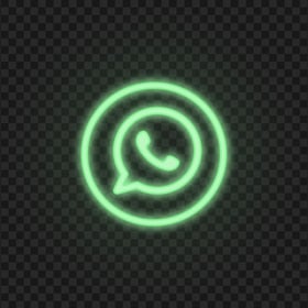 HD Green Neon Light Whatsapp Round Circle Logo Icon PNG