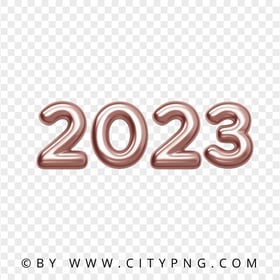 Rose Gold 2023 Text Numbers HD PNG