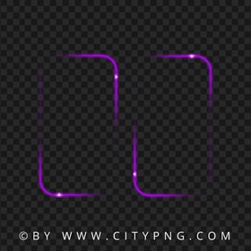Two Purple Double Glowing Neon Frame PNG Image