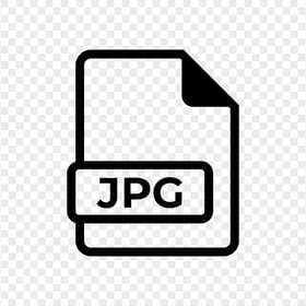 Black Icon Of JPG Document
