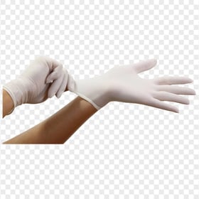 Wear Medical Gloves Surgical Rubber White