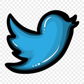 HD Hand Drawn Comic Twitter Bird Icon PNG