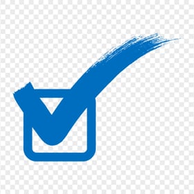 Check Mark Correct True Blue Sign Tick Icon PNG