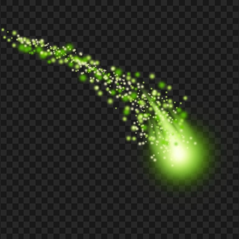 HD Green Rocket Spray Effect PNG