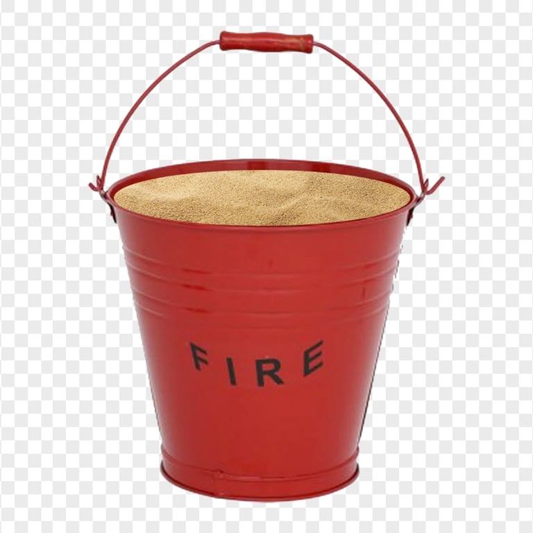 HD Fire Bucket Sand PNG