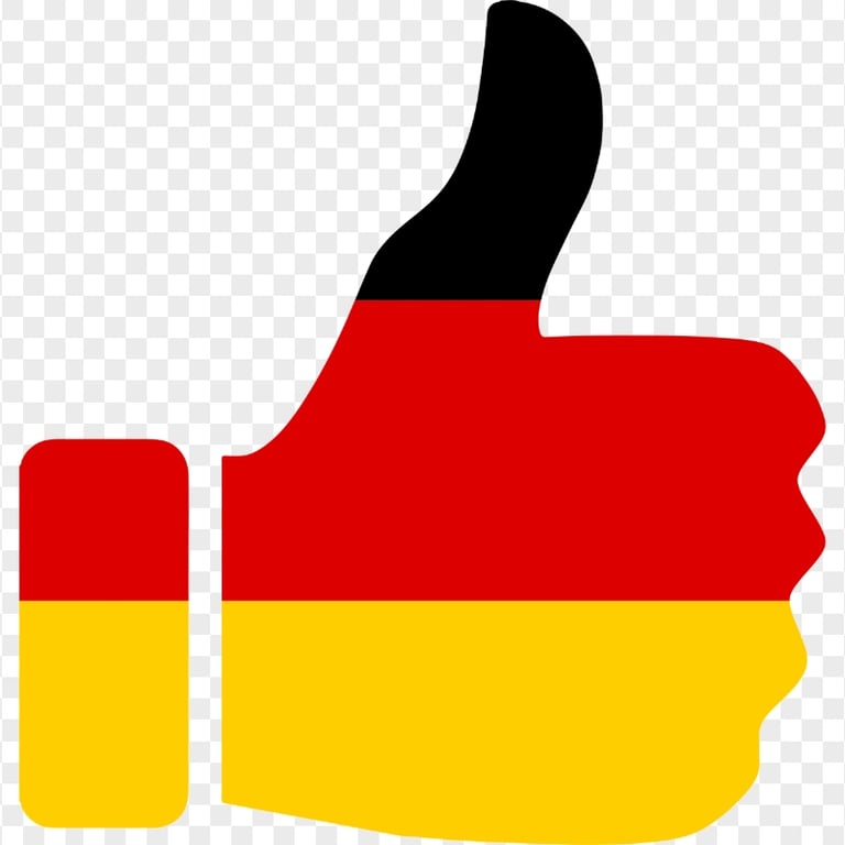 Germany Flag Thumbs Up Icon HD PNG