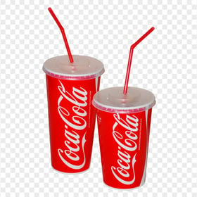 HD Two Coca Cola Disposable Cups PNG
