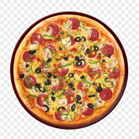 Rustic Pepperoni Round Pizza Italian Food FREE PNG