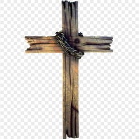 Wooden Old Rugged Cross Christian Crown Of Thorns
