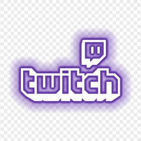 HD Neon Purple Twitch Logo Transparent Background PNG