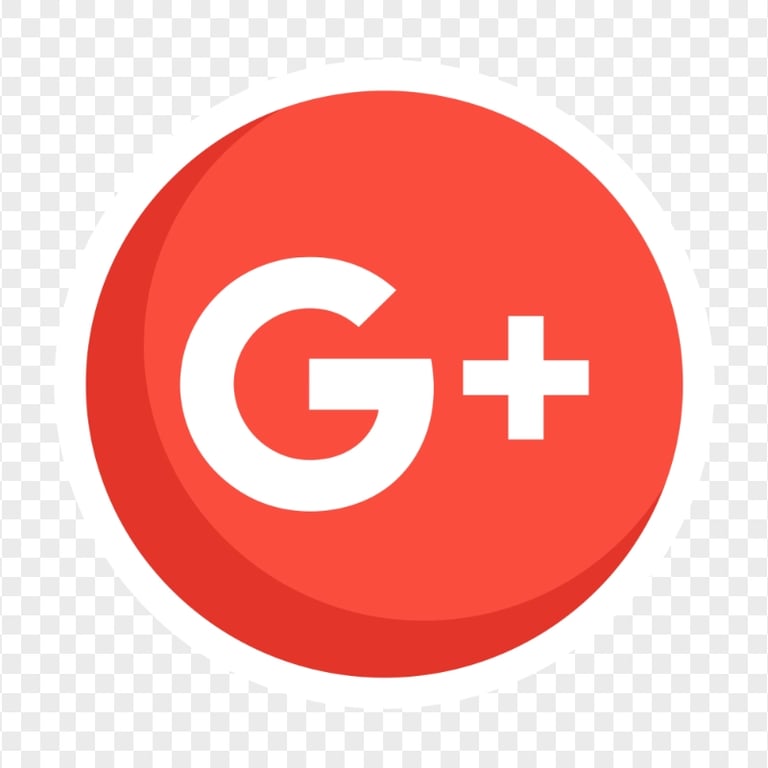Red Flat Vector Style Round G  GooglePlus Icon