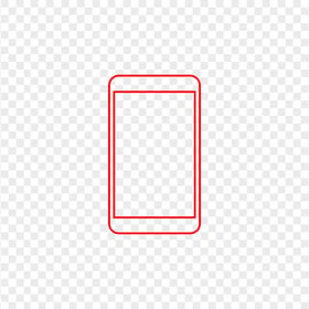 HD Red Outline Modern Smartphone Icon Transparent PNG