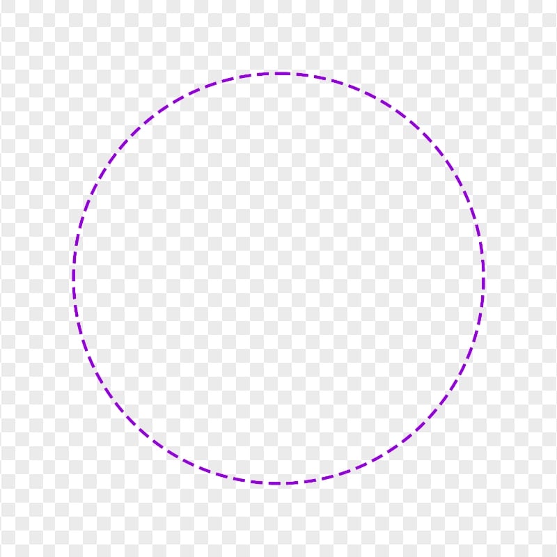 Circle Purple Dashed Border PNG Image