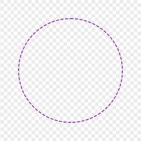 Circle Purple Dashed Border PNG Image