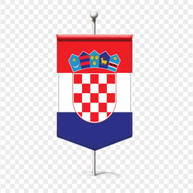 HD Vertical Croatia Flag Pole Transparent PNG