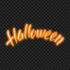 HD Glowing Orange Halloween Logo Transparent PNG