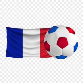 France Flag With Soccer Football Ball PNG