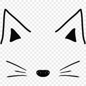 HD Snapchat Cat Black Clipart Filter Ears Nose PNG Image