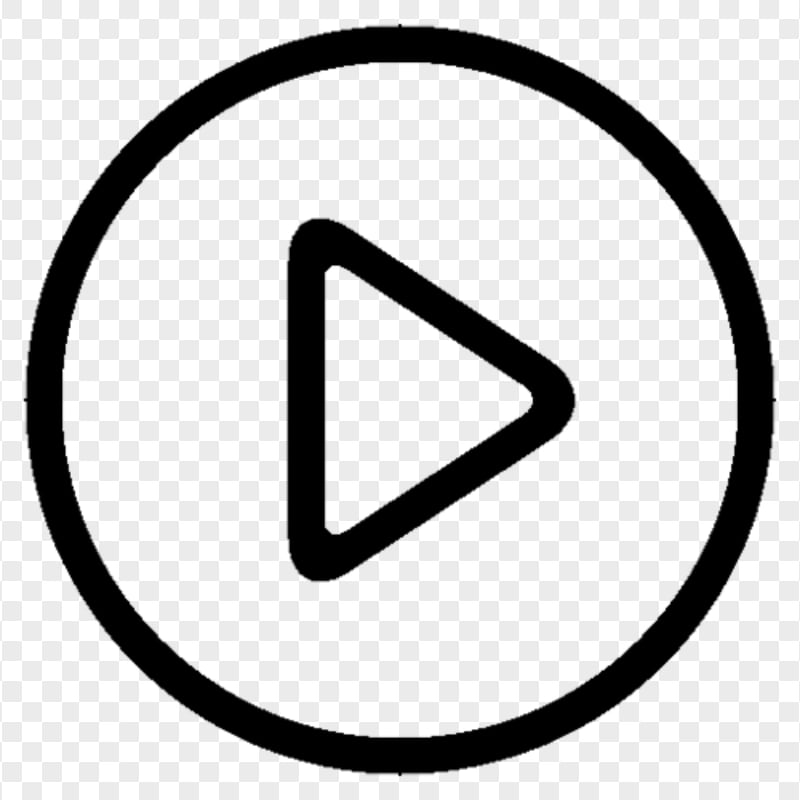 White Play Icon Transparent Background